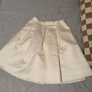 Elegant Cream Women's circle Skirt